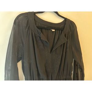 Embroidered Lace Overlay Maxi Dress sz S Fairy Goth Witchy Grunge